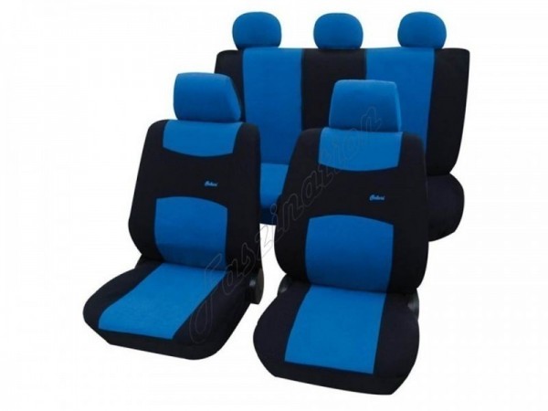 Autositzbezug Schonbezug, Komplett-Set, Peugeot 4007, Blau Schwarz