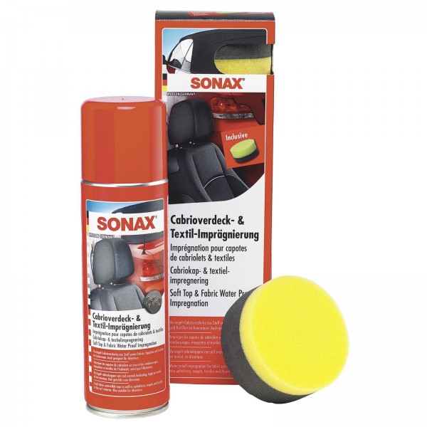 Sonax Cabrio Verdeck-Imprägnierer, dichtet stark belastete Faltstellen und Nähte ab, transparent für
