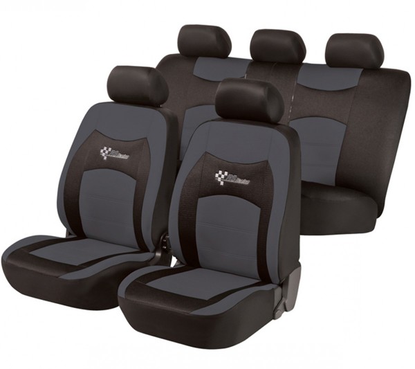 Autositzbezug Schonbezug, Komplett Set, Hyundai LM, Schwarz, Grau
