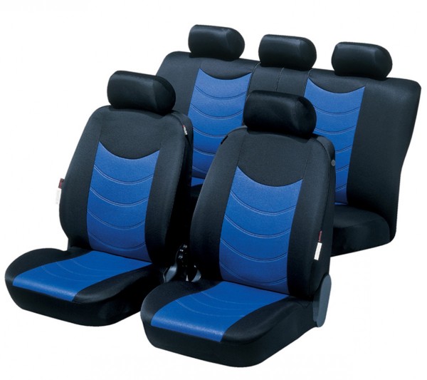 Autositzbezug Schonbezug, Komplett Set, Honda Logo, Blau