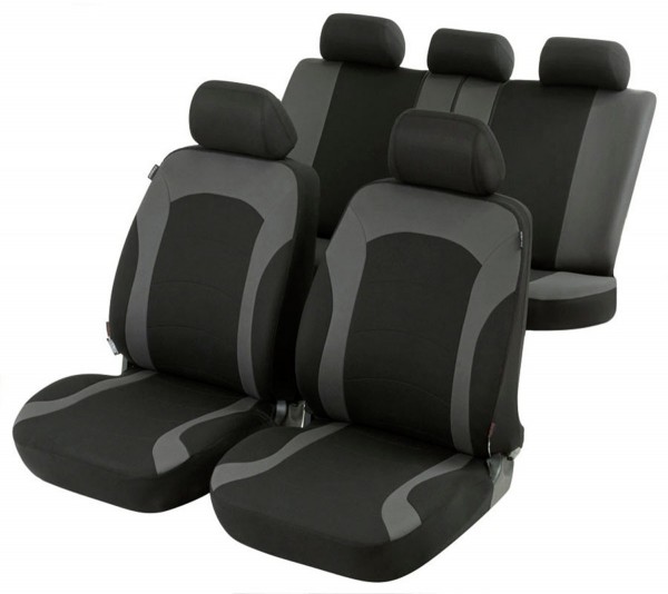 Schwarz-graue Sitzbezüge für HYUNDAI TUCSON Autositzbezug Komplett 