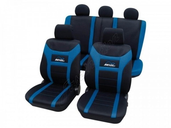 Autositzbezug Schonbezug, Komplett-Set, Ford Focus bis 2/2011, Schwarz Blau