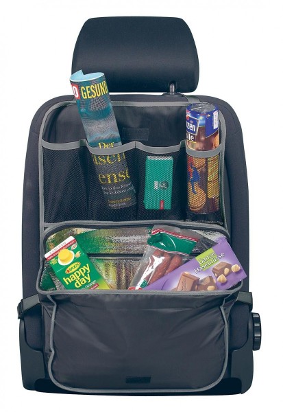 Rücksitztasche mit Kühltasche, universal, einfache Montage, 40 x 58 cm, schwarz