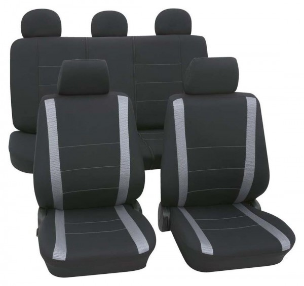 Autositzbezug Schonbezug, Komplett Set, Hyundai Matrix, Schwarz, Grau