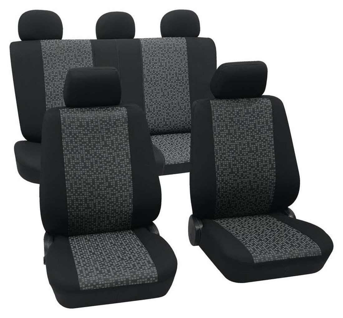 Schonbezüge Autositzbezüge für BMW 1er schwarz-grau NO2360374 Set 