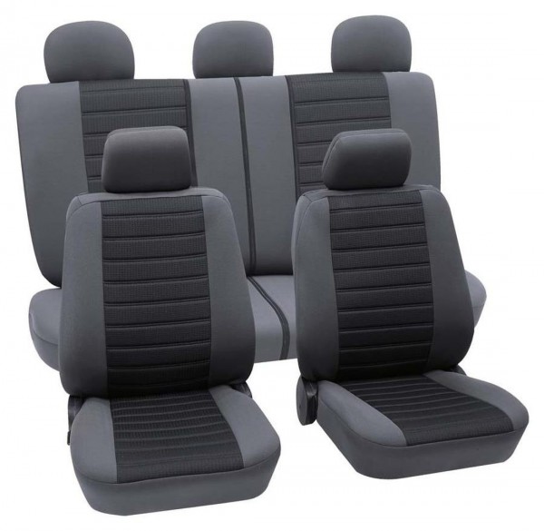 Autositzbezug Schonbezug, Komplett Set, Hyundai Matrix, Schwarz, Grau