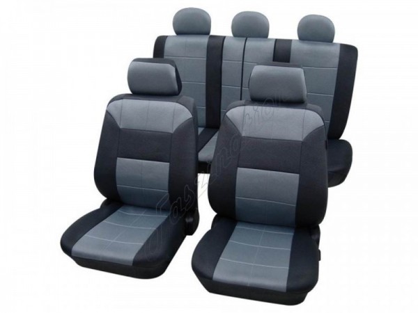 Autositzbezug Schonbezug Lederlook-Optik, Komplett-Set, Toyota HiLux ohne Seitenairbag, Blau Hellbla