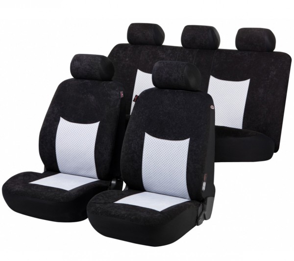 Autositzbezug Schonbezug, Komplett Set, Daihatsu Sitzbezüge komplett, Schwarz, Grau