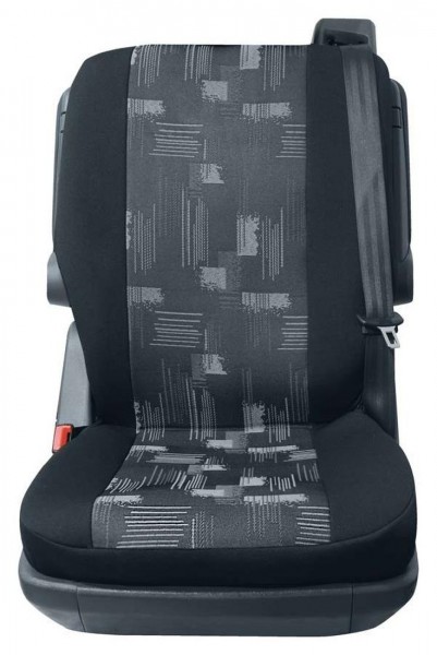 Transporter Autositzbezug, Schonbezug, 1 x Einzelsitz hinten, Citroen Jumpy, Farbe: Schwarz/Grau