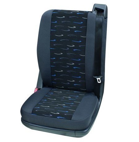 Transporter Autositzbezug, Schonbezug, 1 x Einzelsitz hinten, Volkswagen Crafter, Farbe: Grau/Blau