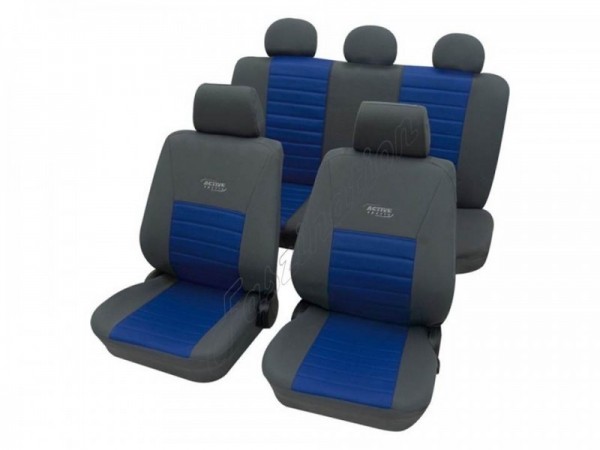 Autositzbezug Schonbezug, Komplett-Set Rover Mini, 75, Grau Blau Anthrazit